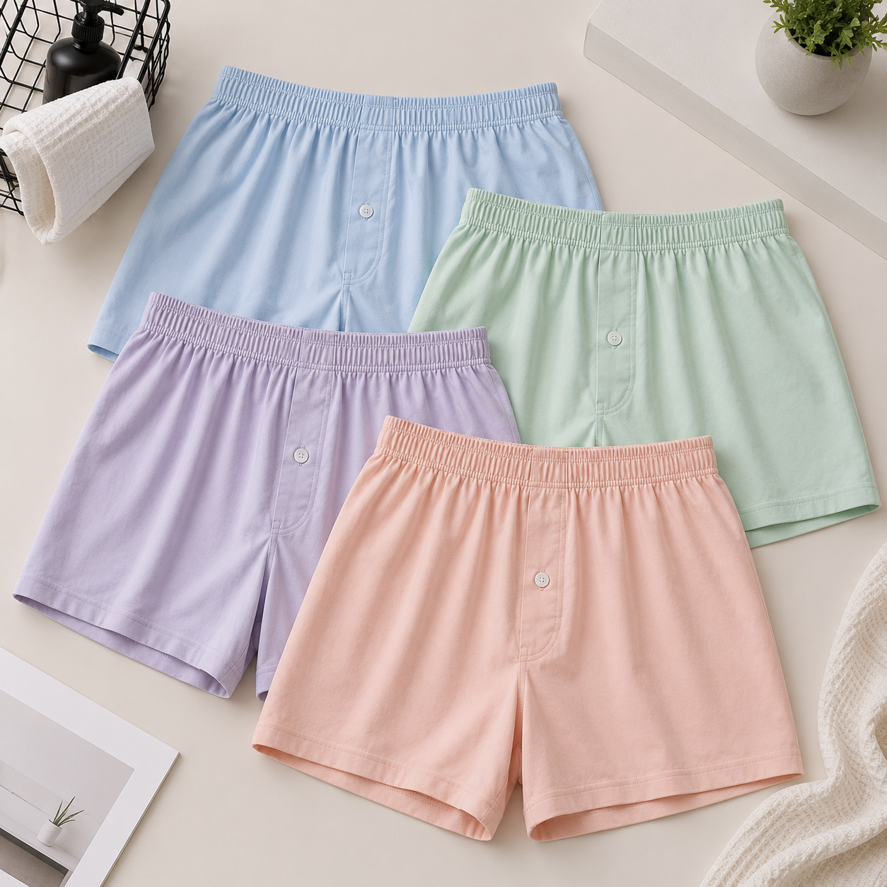 กางเกงในชาย Boxers สีพาสเทล