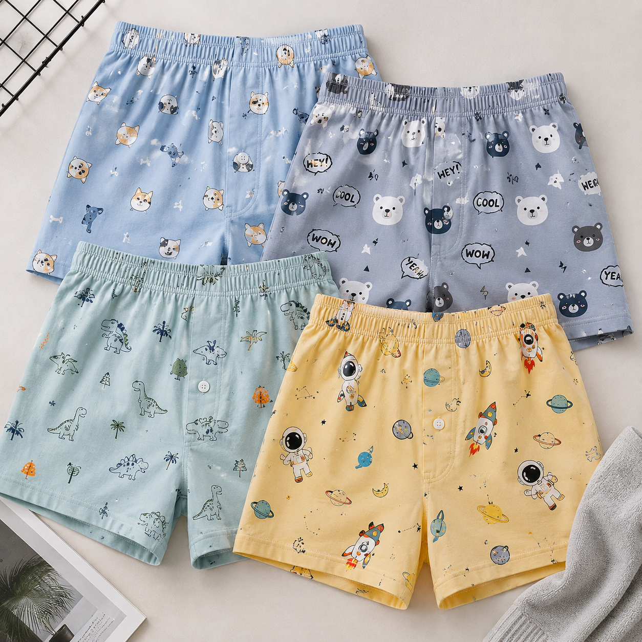 กางเกงในชาย Boxers สีพาสเทล